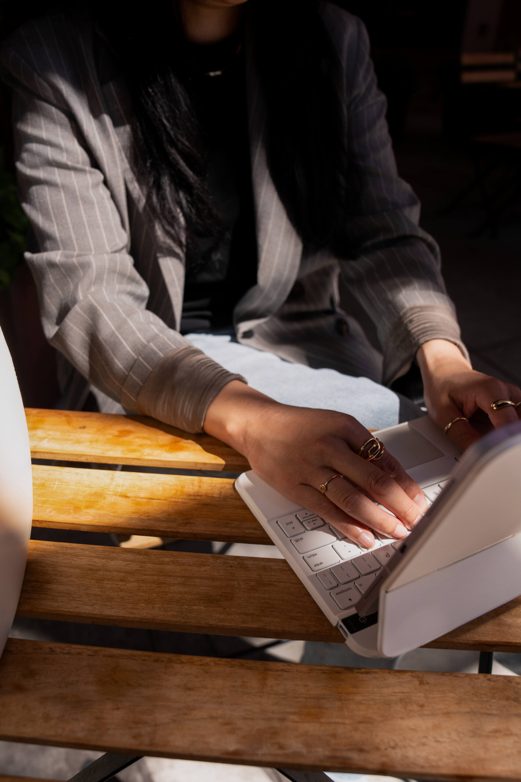 Woman working outdoors after summer, illustrating a different approach to September goals